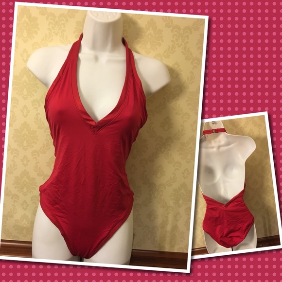 victoria secret red swimsuit